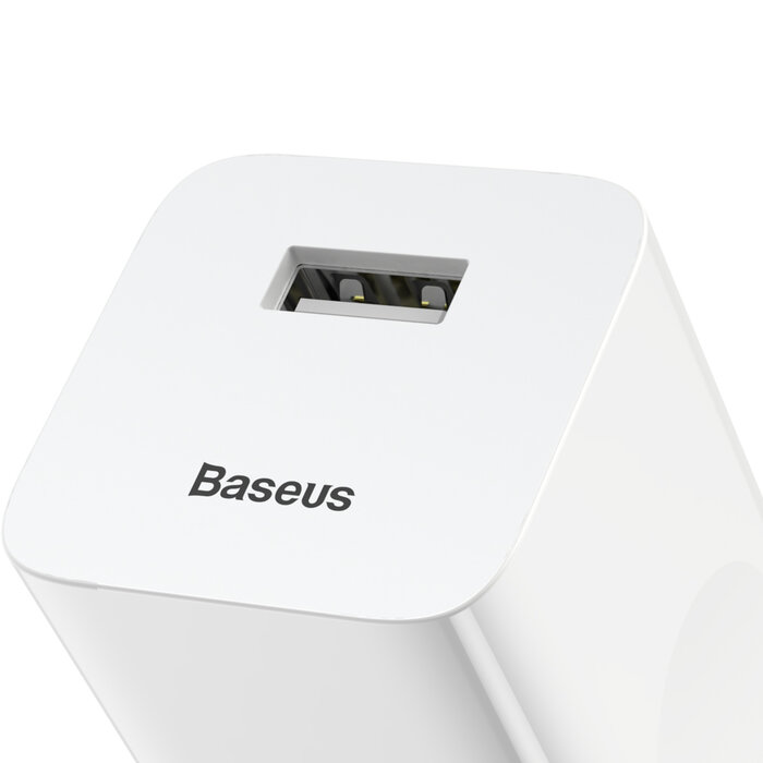 Baseus Quick Charge 3.0 USB-A Lader 24W - Wit