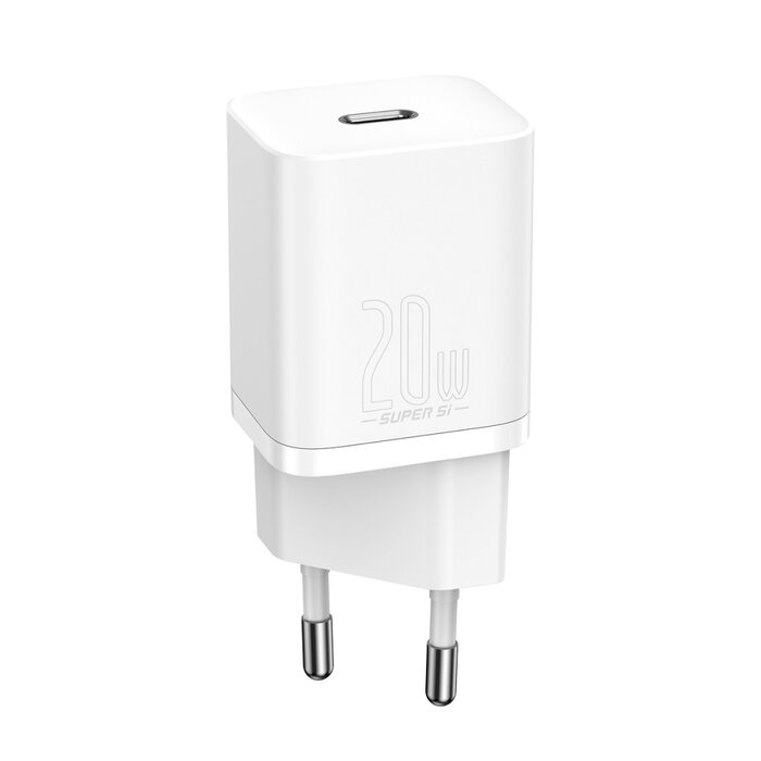 Baseus 20W Snellader met Power Delivery USB-C - Wit