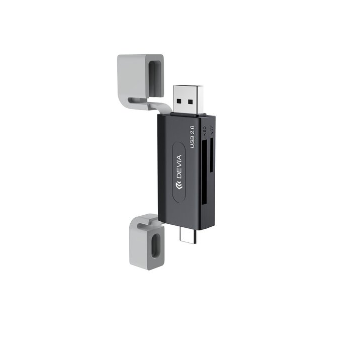 Devia kaartlezer 2in1 USB-A en USB-C