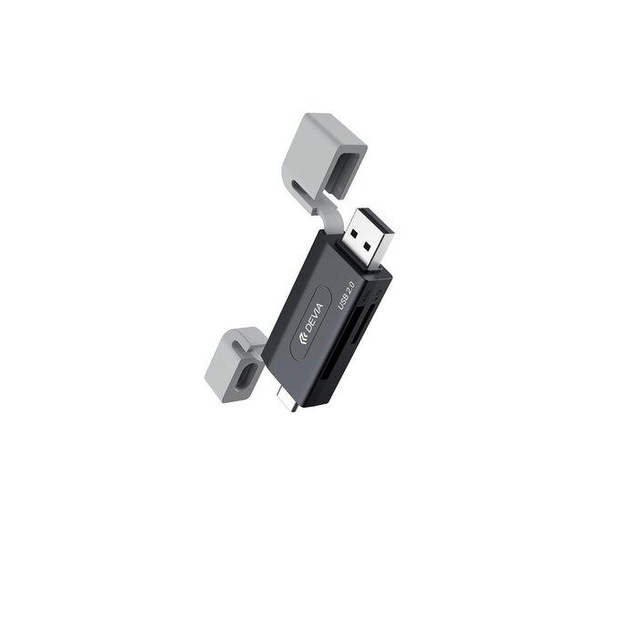 Devia kaartlezer 2in1 USB-A en USB-C