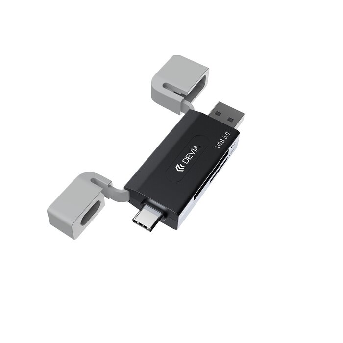 Devia kaartlezer 2in1 USB 3.0 - USB-A en USB-C