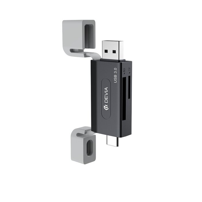 Devia kaartlezer 2in1 USB 3.0 - USB-A en USB-C