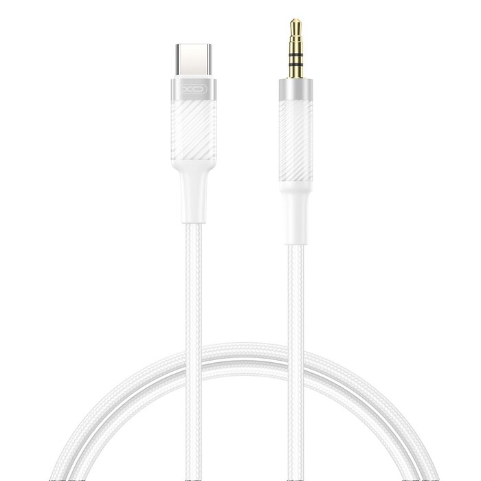 XO USB-C naar 3.5 mm Audio Adapter Kabel wit 1 meter