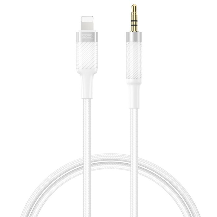 XO Apple Lightning naar 3.5 mm Audio Adapter Kabel wit 1 meter