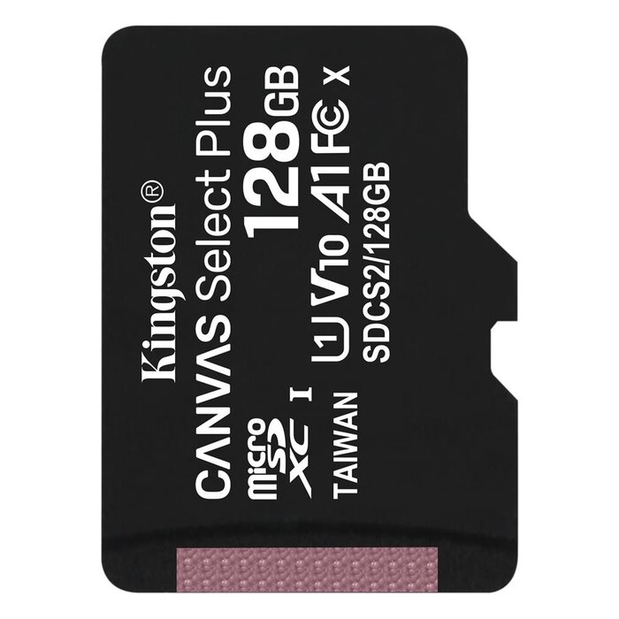 Kingston  128 GB microSDXC Canvas Select Plus Geheugenkaart – Hoge Snelheid en Betrouwbare Opslag