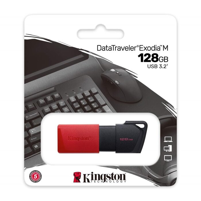 Kingston 128 GB DataTraveler Exodia M USB 3.2 Gen 1 Flash Drive