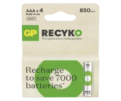GP ReCyko AAA Oplaadbare Batterijen 850mAh – 4 Stuks