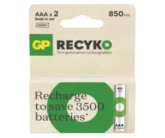 GP ReCyko AAA Oplaadbare Batterijen 850mAh – 2 Stuks
