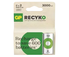 GP ReCyko C Oplaadbare Batterijen 3000mAh – 2 Stuks