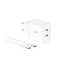 XO Wandoplader met 2x USB-C Poorten 50W