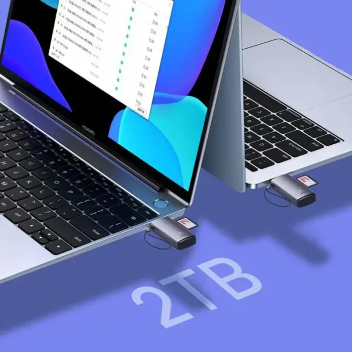 Baseus Lite Series SD en TF Geheugenkaartlezer USB 3.0 – Compacte en Snelle Kaartlezer voor SD, SDHC, SDXC, MMC, RS-MMC, Micro SD, Micro SDHC, Micro SDXC Kaarten