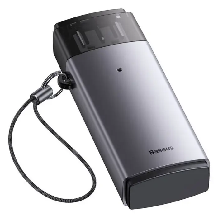 Baseus Lite Series SD en TF Geheugenkaartlezer USB 3.0 – Compacte en Snelle Kaartlezer voor SD, SDHC, SDXC, MMC, RS-MMC, Micro SD, Micro SDHC, Micro SDXC Kaarten
