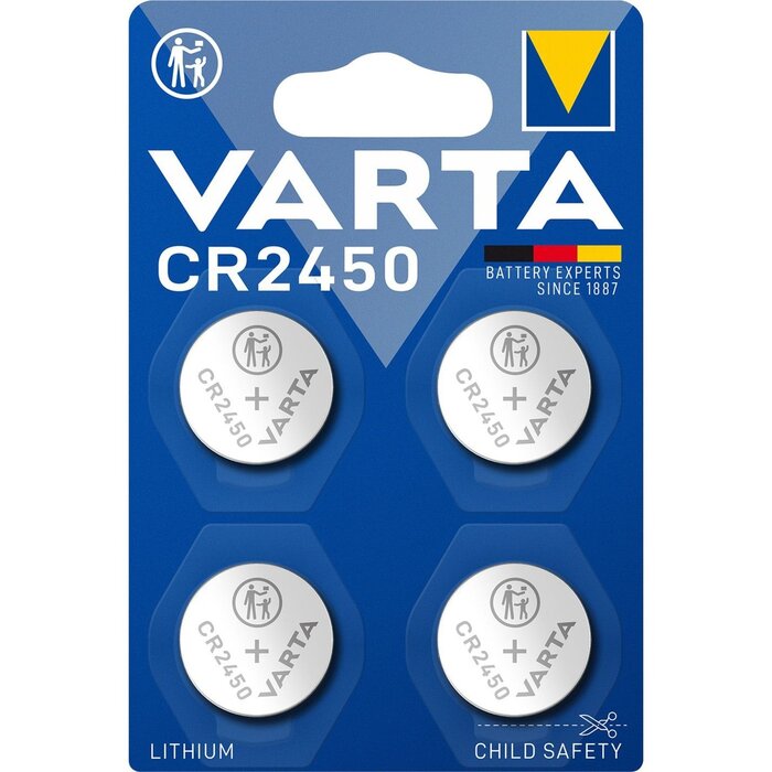 Varta CR2450 Lithium knoopcel batterij 4 stuks  Varta