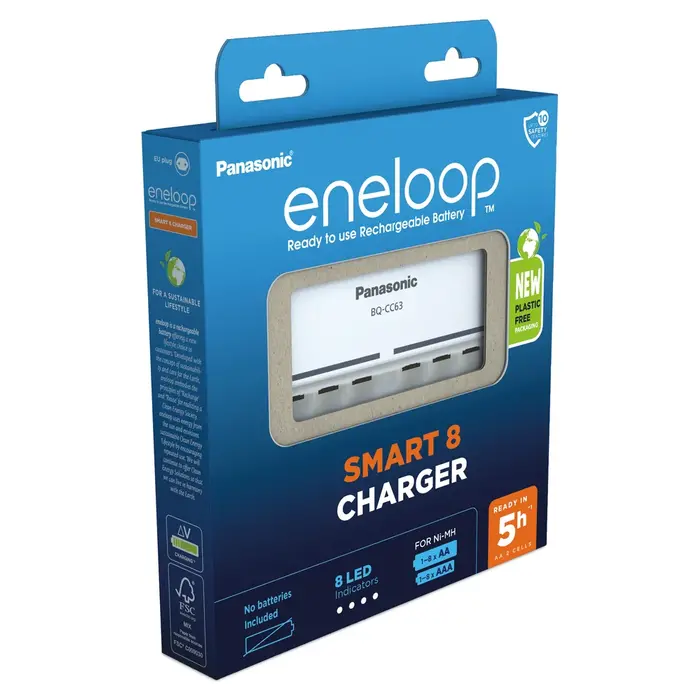 Eneloop Batterij lader 8 x Eneloop BQ-CC63E