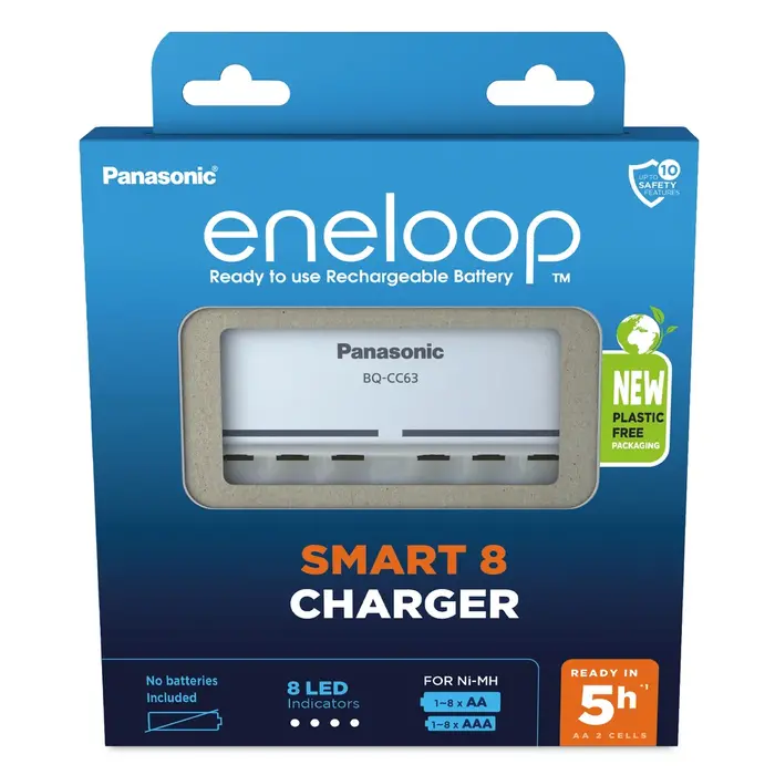 Eneloop Batterij lader 8 x Eneloop BQ-CC63E