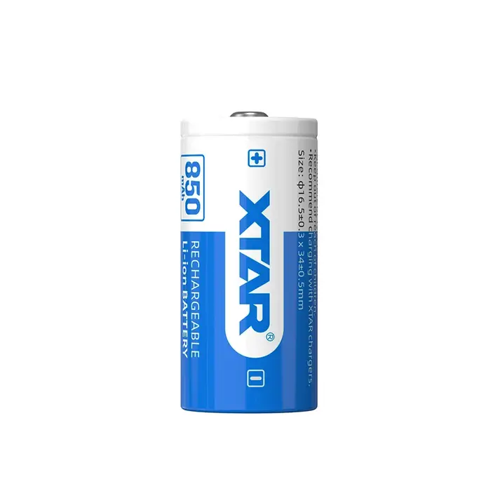 XTAR R-CR123A Li-ion batterij 16340 oplaadbaar 850 mAh