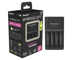 Eneloop Batterij 2uurs lader Eneloop PRO BQ-CC55E + 4 x AA Pro