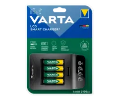 Varta LCD Batterijlader  met 4 x AA 2100mAh