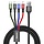 4in1 USB-kabel - 2x  Lightning, USB-C en micro-USB 120cm  3,5A