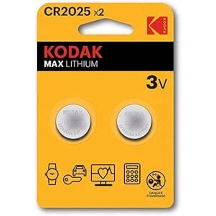 Kodak CR2025 Lithium knoopcel batterijen blister 2 stuks
