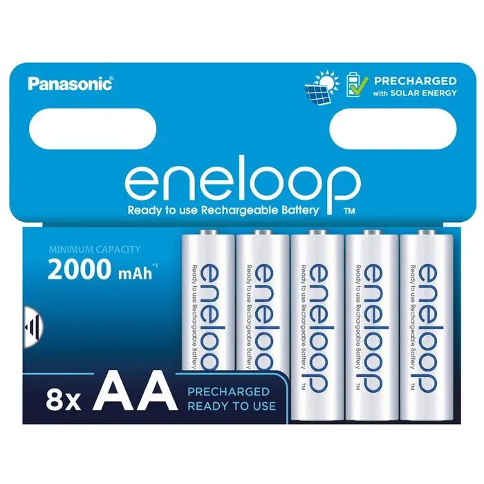 Eneloop 8 x Oplaadbare AA batterijen 2000 mAh