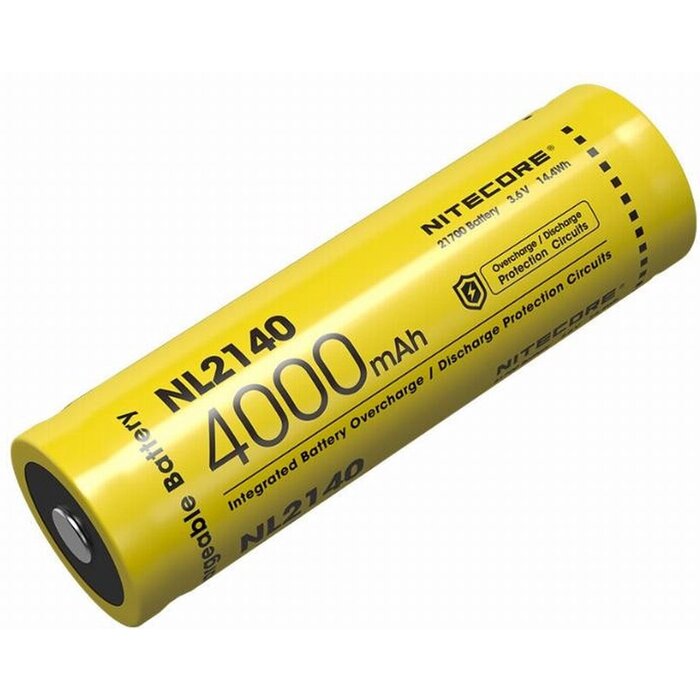 Nitecore 21700 Li-ion Oplaadbare Batterij NL2140 – Hoge Capaciteit 4000 mAh voor Zaklampen en Elektronische Apparaten