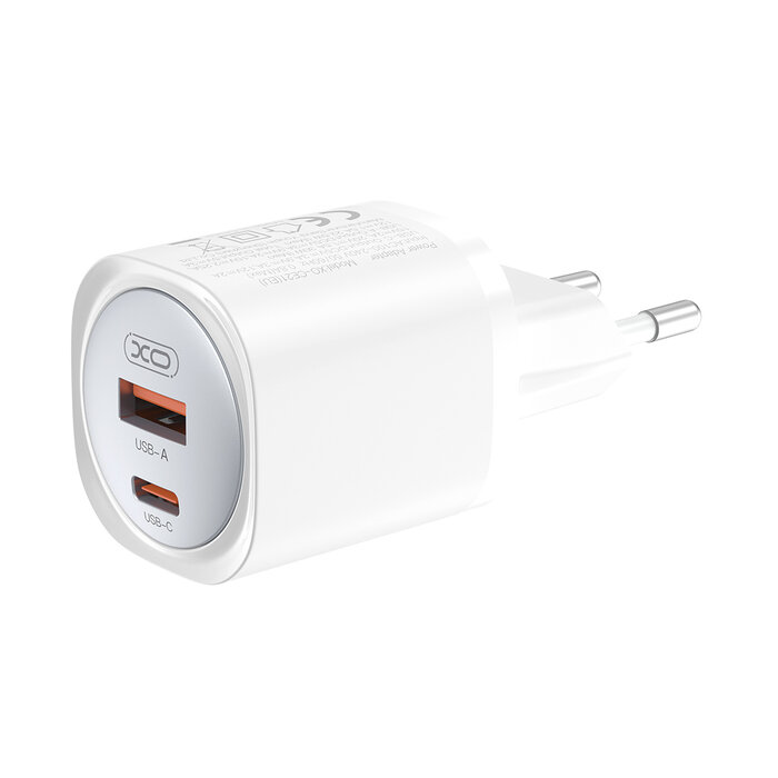 XO USB adapter 30 W met USB-C en USB inc Lightning kabel