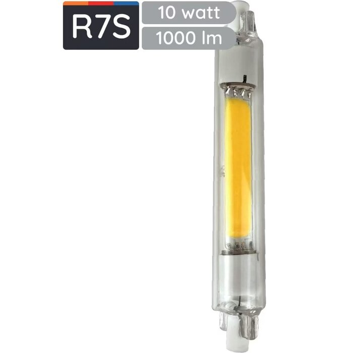 Avide R7S LED Lamp 10W - 118mm - Warm Wit 3000K - 1000 Lumen - Dimbaar - Vervangt 72W Halogeen