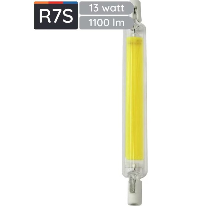 Avide R7S LED Lamp 13W - 118mm - Warm Wit 3000K - 1100 Lumen - Vervangt 100W Halogeen