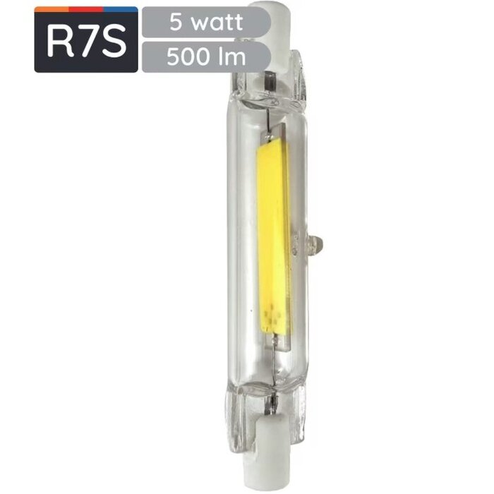Avide R7S LED Lamp 5W - Neutraal Wit 4000K -78mm - 500lm