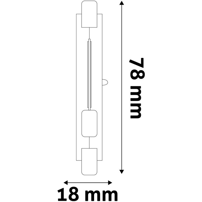 Avide R7S LED Lamp 5W - Neutraal Wit 4000K -78mm - 500lm - Dimbaar