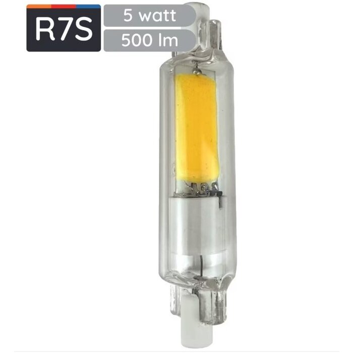 Avide R7S LED Lamp 5W - Neutraal Wit 4000K -78mm - 500lm - Dimbaar