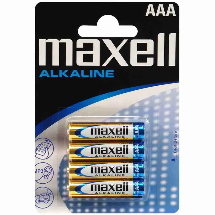 Maxell 4 stuks AAA Mini Penlite Alkaline  Maxell