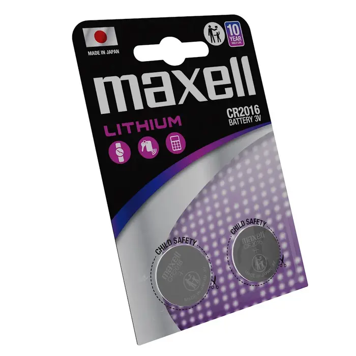 Maxell CR2016 Knoopcel 2 Stuks 3V Lithium Batterij