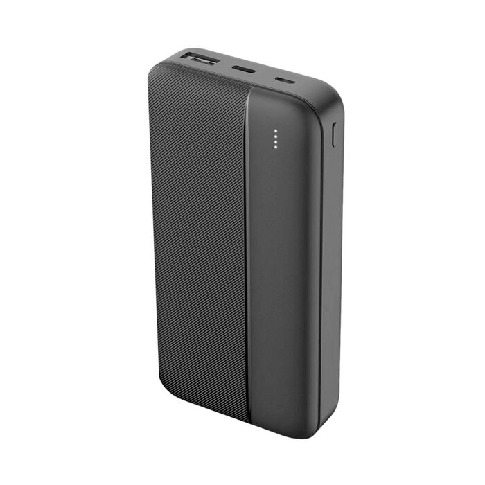maXlife Maxlife Powerbank 20.000mAh met 20W Snellaadfunctie, LED-indicatoren, USB-C en USB-A Poorten, Zwart