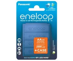 Eneloop Oplaadbare AA batterijen 2000 mAh 4 stuks + Box