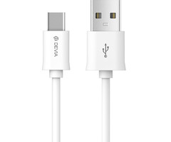 Devia USB  naar USB-C kabel  100cm Wit
