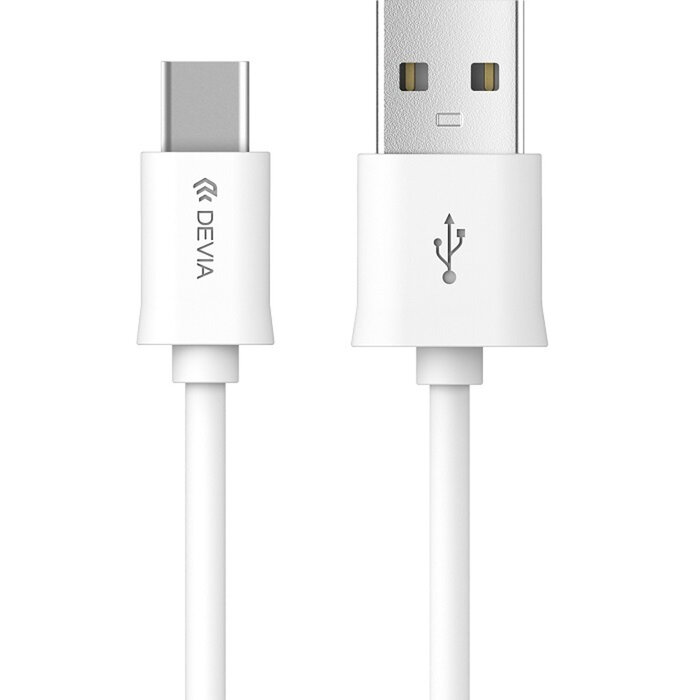Devia USB  naar USB-C kabel  100cm Wit