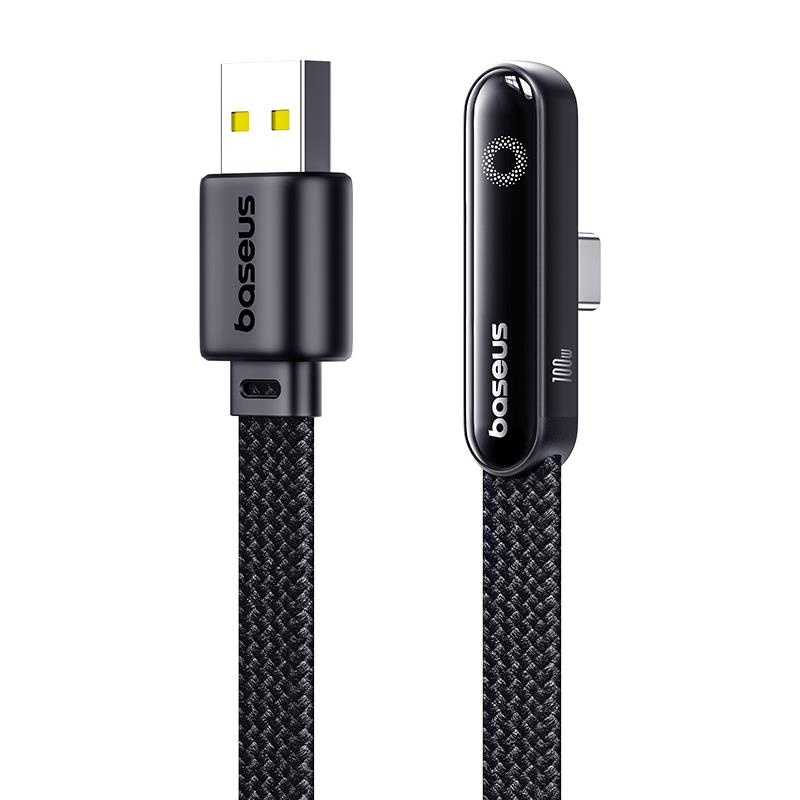 Baseus USB naar USB-C Kabel - 1 Meter - Zwart - Snelladen en Dataoverdracht