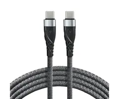 everActive USB-C naar USB-C  kabel 60 Watt 1 meter grijs