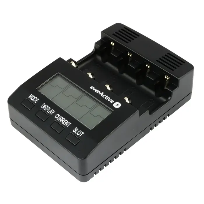 EverActive Professionele Batterijlader voor 1-4 AA/AAA Ni-MH Oplaadbare Batterijen met LCD Display en Geavanceerde Functies