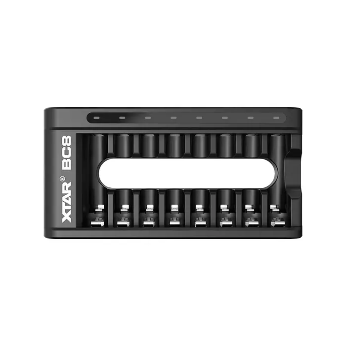 XTAR 8-voudige Universele Batterijlader met USB-C voor AA/AAA 1,5V Li-ion en 1,2V NiMH Batterijen