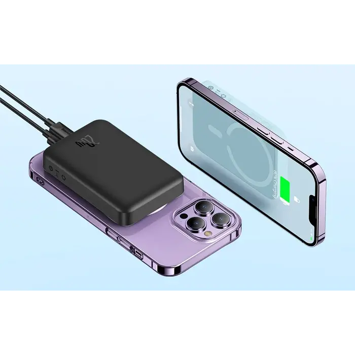 Baseus Baseus Magnetic Portable Charger – 10000mAh Draadloze Powerbank – 20W Snelladen – MagSafe Compatibel