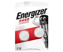 Energizer CR2450 Lithium Knoopcelbatterij – 3V - 2 stuks