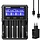 Slimme Batterijlader VX4  met LED-indicatoren – Geschikt voor Li-ion, Ni-MH en Ni-CD – 4 Slots – USB-C Input - met voeding