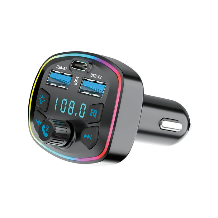 Forever Bluetooth FM Transmitter met USB-C Power Delivery, 3 laadpoorten en handsfree functie