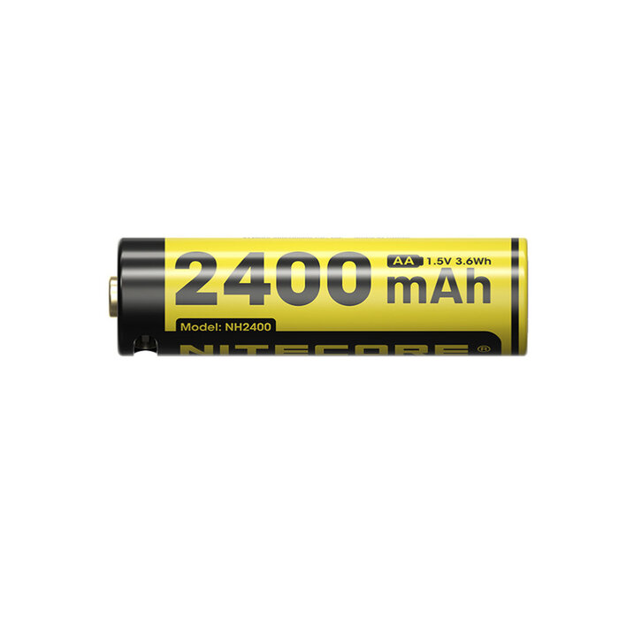 Nitecore 1,5V AA Li-ion Oplaadbare Batterijen 2400 mAh – Set van 4 – Laden met USB-C
