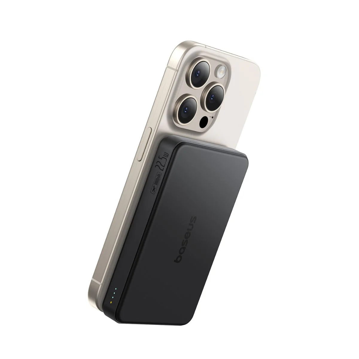 Baseus Qi2 MagSafe draadloze powerbank 10.000mAh met 22.5W snelladen, USB-C en LED-indicator – zwart