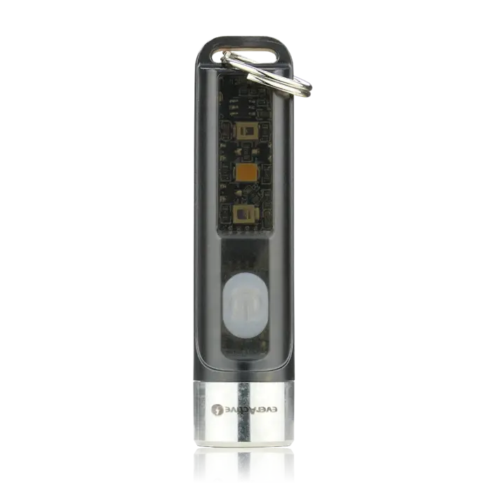 everActive Compacte FL‑35R Luxy oplaadbare LED zaklamp met sleutelhanger – 350 lumen, 9 standen, USB‑C