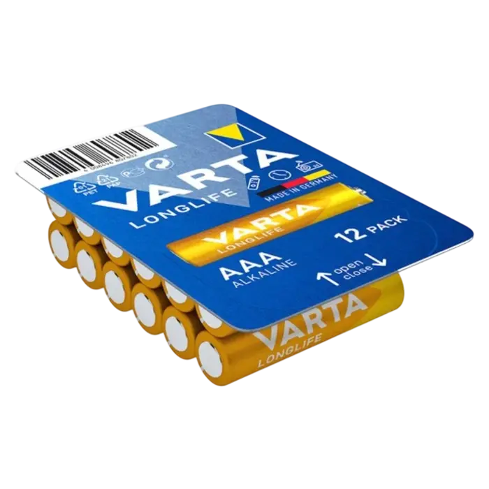Varta AAA mini-Penlite batterijen 12 stuks Longlife